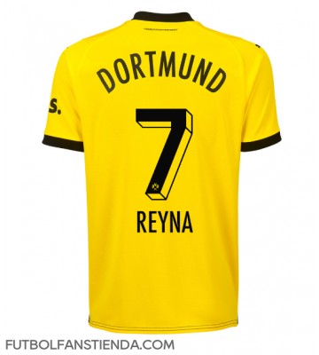 Borussia Dortmund Giovanni Reyna #7 Primera Equipación 2023-24 Manga Corta